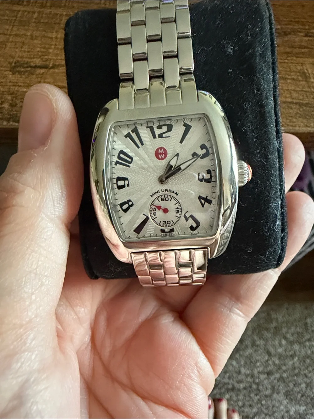 Michele steel mini urban watch